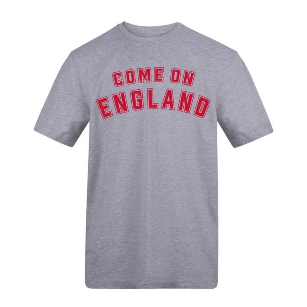 England Unisex Adult England World Cup Graphic Print Cotton Blend T-Shirt / Gray